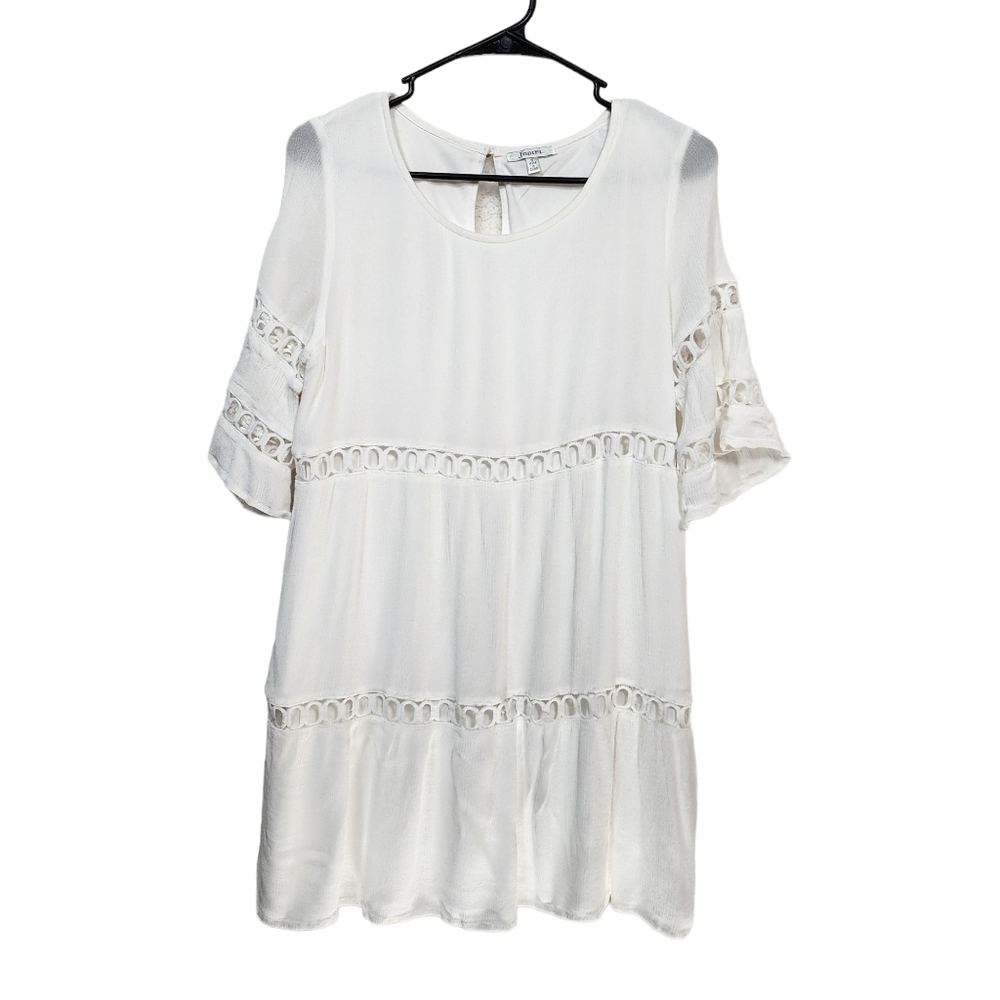 Jodifl Women's White Cut-Out Short Dress - S